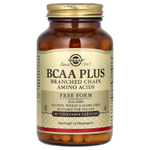 Solgar, BCAA Plus, в свободной форме, 100 растительных капсул