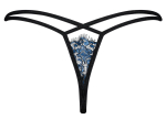 Пикантные трусики-стринги Yassmyne (Размер: L-XL) (Цвет: черный с синим)