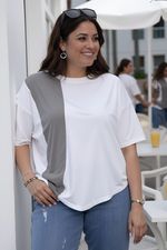 Блуза Малина (белая) Б13938-1М LT Collection