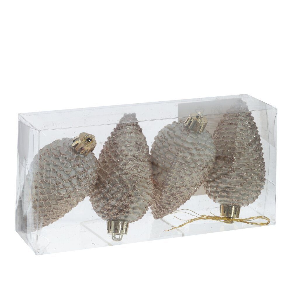 GAEM Набор из 4шт Украшение новогоднее "Шишка", L17 W8,5 H5 см