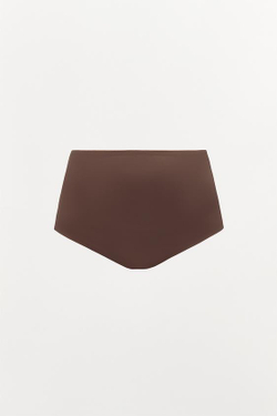 ZARA МОДЕЛИРУЮЩИЕ ТРУСЫ С ВЫСОКОЙ ПОСАДКОЙ, КОРИЧНЕВЫЙ