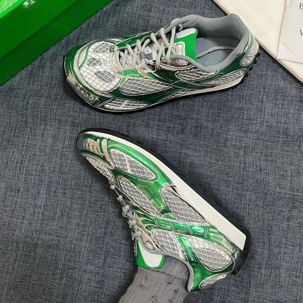 Bottega Veneta Orbit Sneaker Silver Parakeet