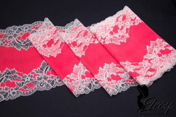 03-185 ОПТ Кружево эластичное 19 см, малиново-красный