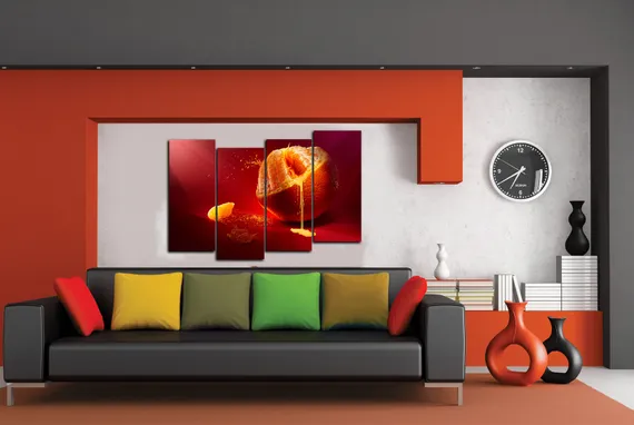 Модульная картина "Сочный апельсин"