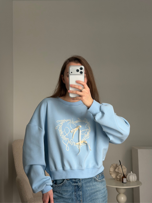 Свитшот Купидон голубой