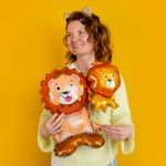 Шар с клапаном (12''/30 см) Мини-фигура, Лев, 1 шт.