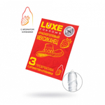 Презерватив LUXE Красноголовый мексиканец (клубника), с пупырышками, 3 шт.