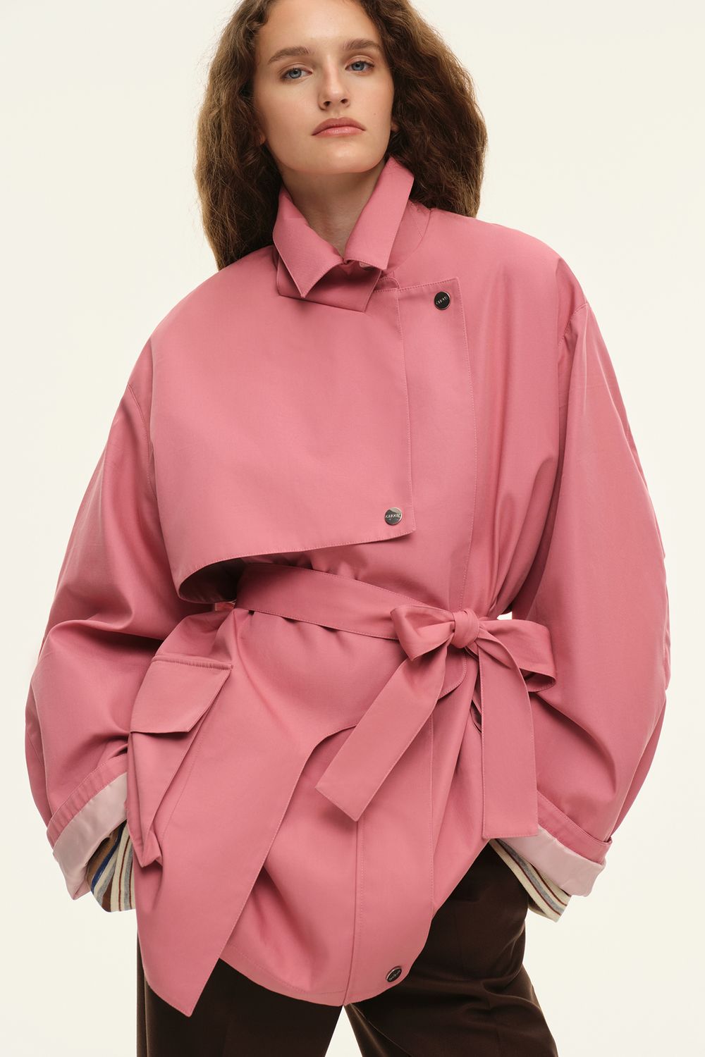 Укороченный тренч (((The Love Letter))), пыльно-розовый