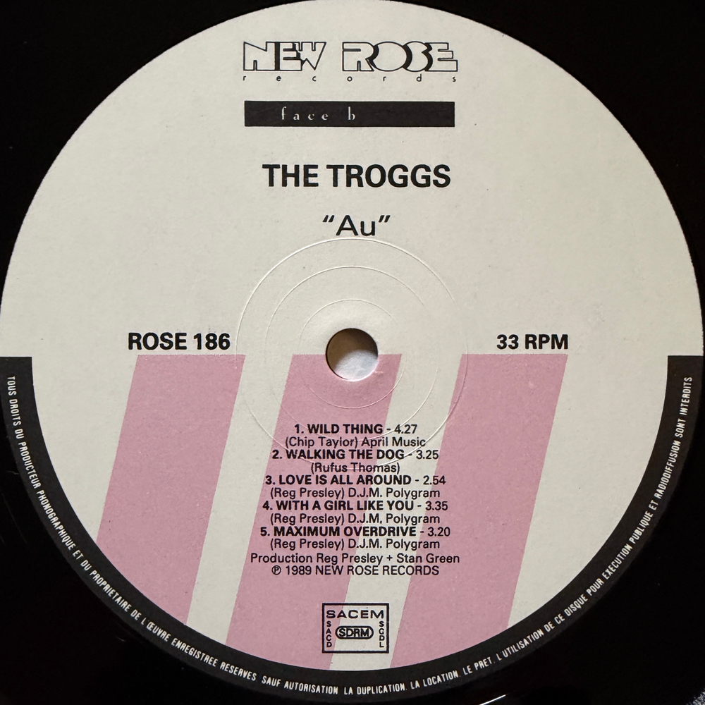 The Troggs ‎– Au (Франция 1989г.) Т