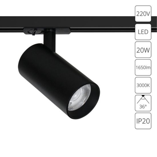 A1937PL-1BK СВЕТИЛЬНИК ПОТОЛОЧНЫЙ BENE 220В 20Вт 1650Лм 3000К 90+ 36°