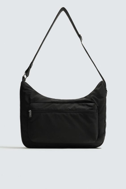 ZARA НЕЙЛОНОВАЯ СУМКА, ЧЕРНЫЙ