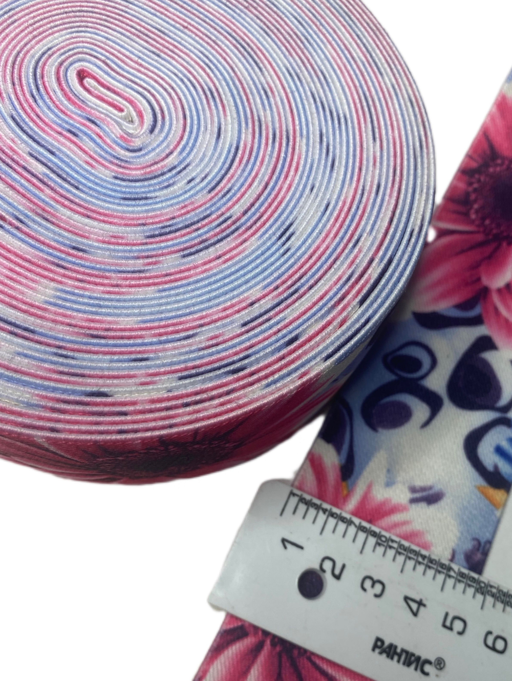 Резинка широкая 5 см цветная эластичная декоративная лента для поясов, одежды и рукоделия 1 м