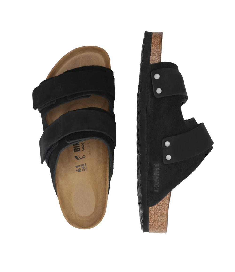 Шлепанцы кожаные uji vl nu black Birkenstock - черный(1024810)