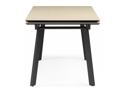 Керамический стол Woodville Норман 140(200)х80 okara light yellow, черный