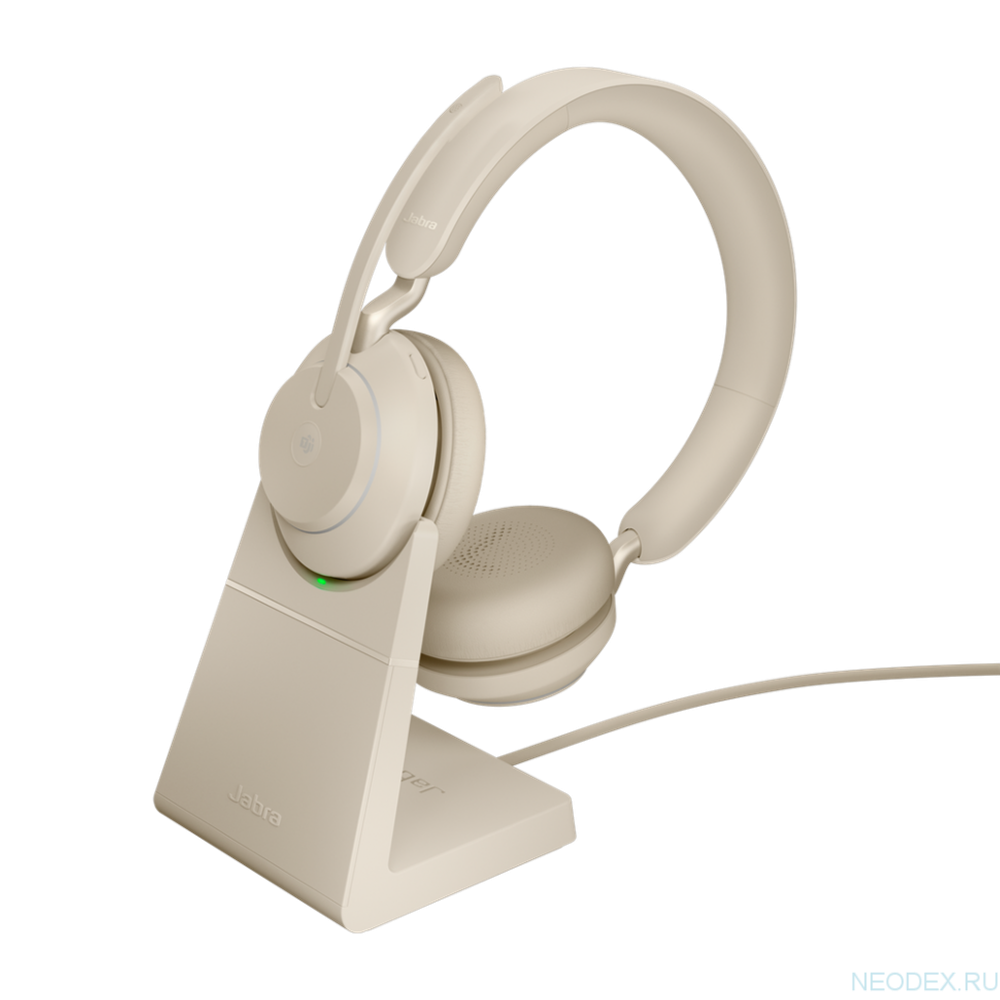 Jabra Evolve2 65 Stereo MS USB-C беспроводная гарнитура бежевая с док-станцией ( 26599-999-888 )