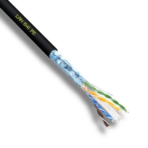 Кабель витая пара экранированный F/UTP 4x2xAWG23/1 cat 6 PVC [500м] LAN 641 PE Cavel (провод для интернета) LAN 641 PE