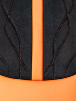 Чехлы Люкс DAF XF 106 (экокожа, оранжевый, черная вставка)