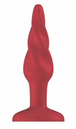 Красная анальная пробка Butt Plug Rounded 3 Inch - 7,6 см.