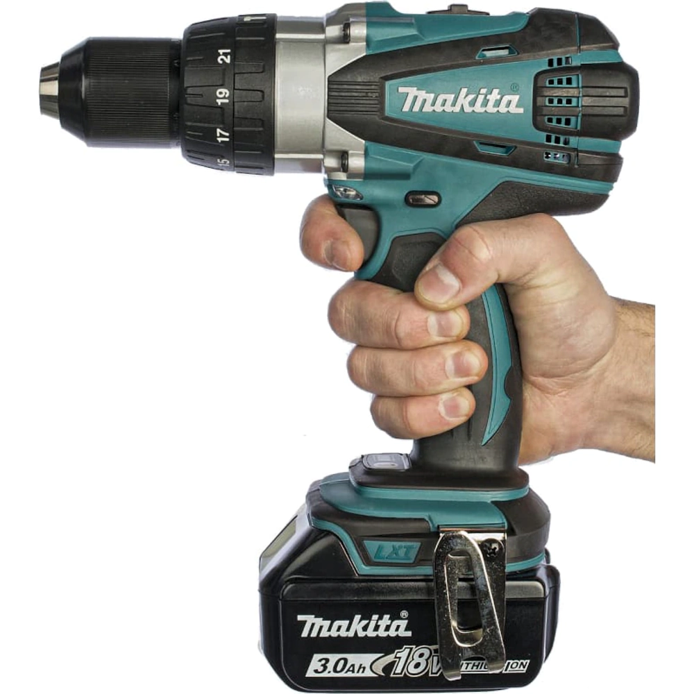 Makita DHP458RFE аккумуляторная ударная дрель-шуруповерт (2 x 3 Ач, ЗУ)