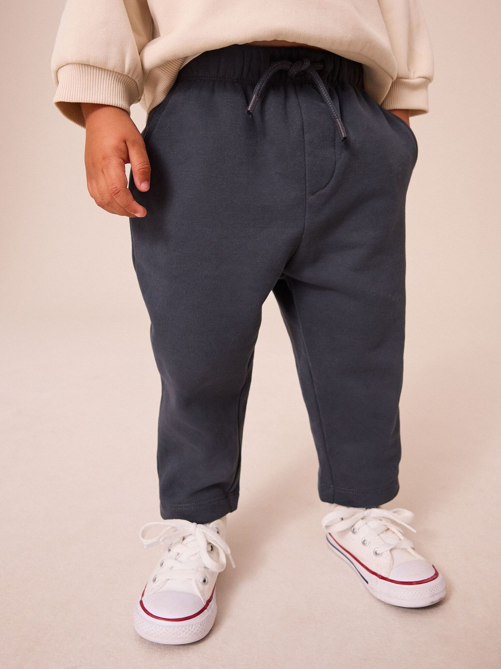 Толстовка и джоггеры в комплекте для мальчика Next B12-013, Бежевый, Темно-серый