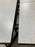 Стол разд пластик Миллер бабочка К-т ног №5 черный Царг.пояс 930 черный Ст-ца мрамор марквина белый