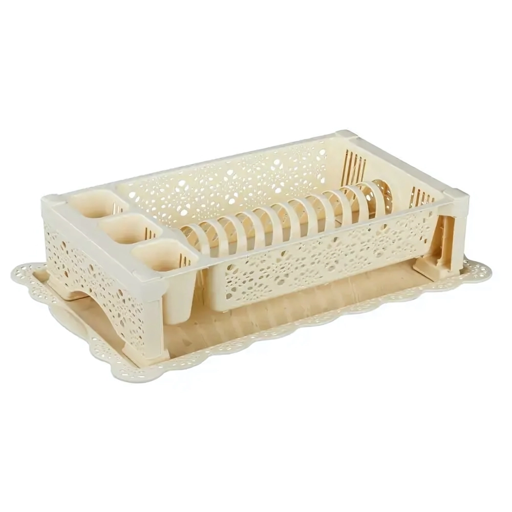Сушилка для посуды Кружево (бежевый)
