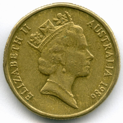 1 доллар 1986 год. Австралия. Год мира. Бронза, диаметр 25 мм. VF-XF