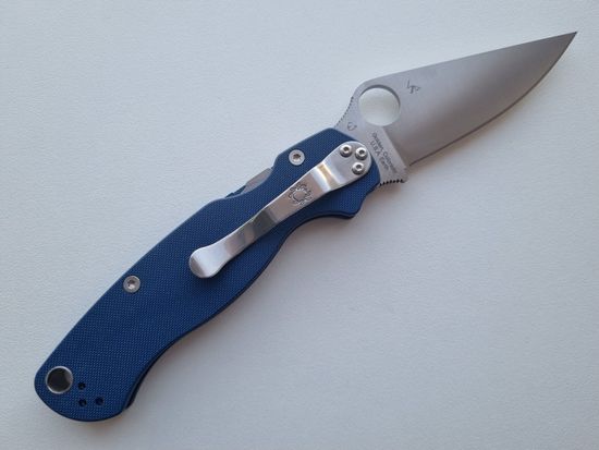 Складной нож Spyderco 81GPCBL2 Paramilitary 2 - нож складн., рукоять-синяя G10, клинок CPM SPY27