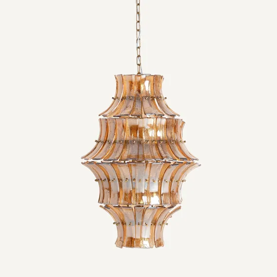 Подвесной светильник Lierna в винтажном стиле коричневый