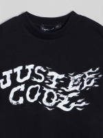 Черная футболка для мальчика в школу