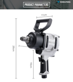 Гайковерт пневматический Rongpeng RP-7462 ударный, 3/4", 1800 Нм