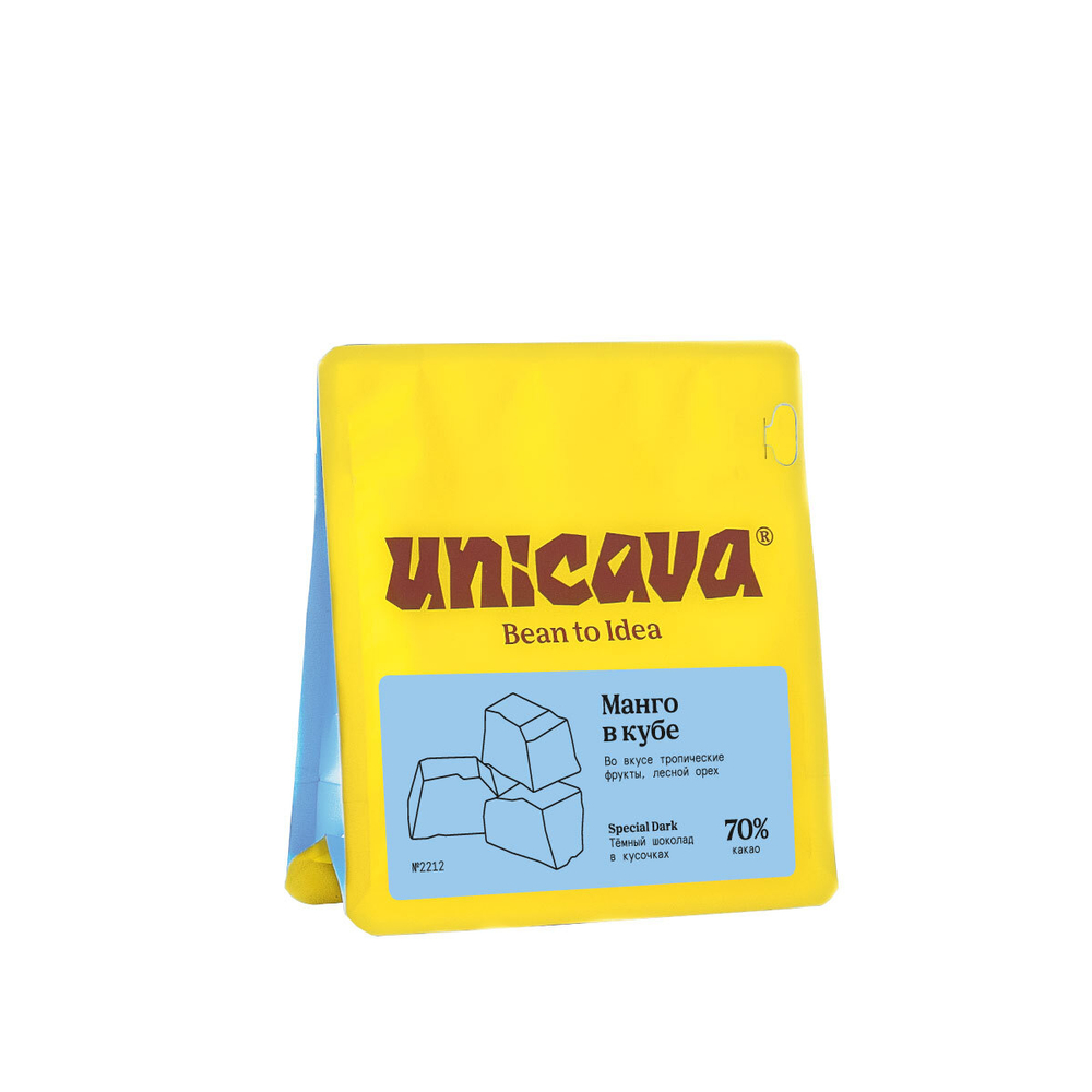 Тёмный шоколад "Манго в кубе" (70 % какао)