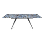 Стол раскладной Asti (140+40+40), керамика глянцевая Lemurian Blue