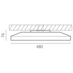 225750 Светильник ARCO ECO CYL LED 48W 3600LM БЕЛЫЙ 4000K