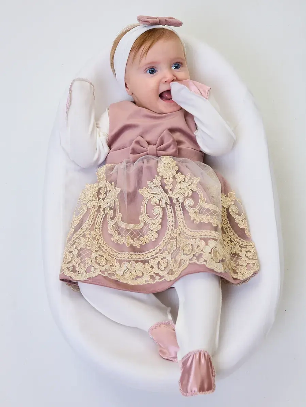 Комплект на выписку с платьем летний