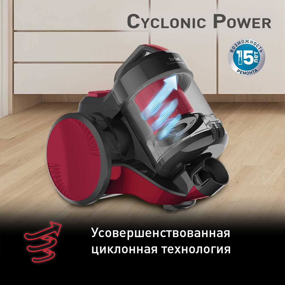 Пылесос с контейнером Tefal Cyclonic Power TW1923RH