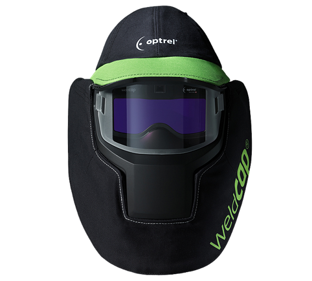 Маска сварочная -кепка weldcap - black/green, variable shade 3/9-12