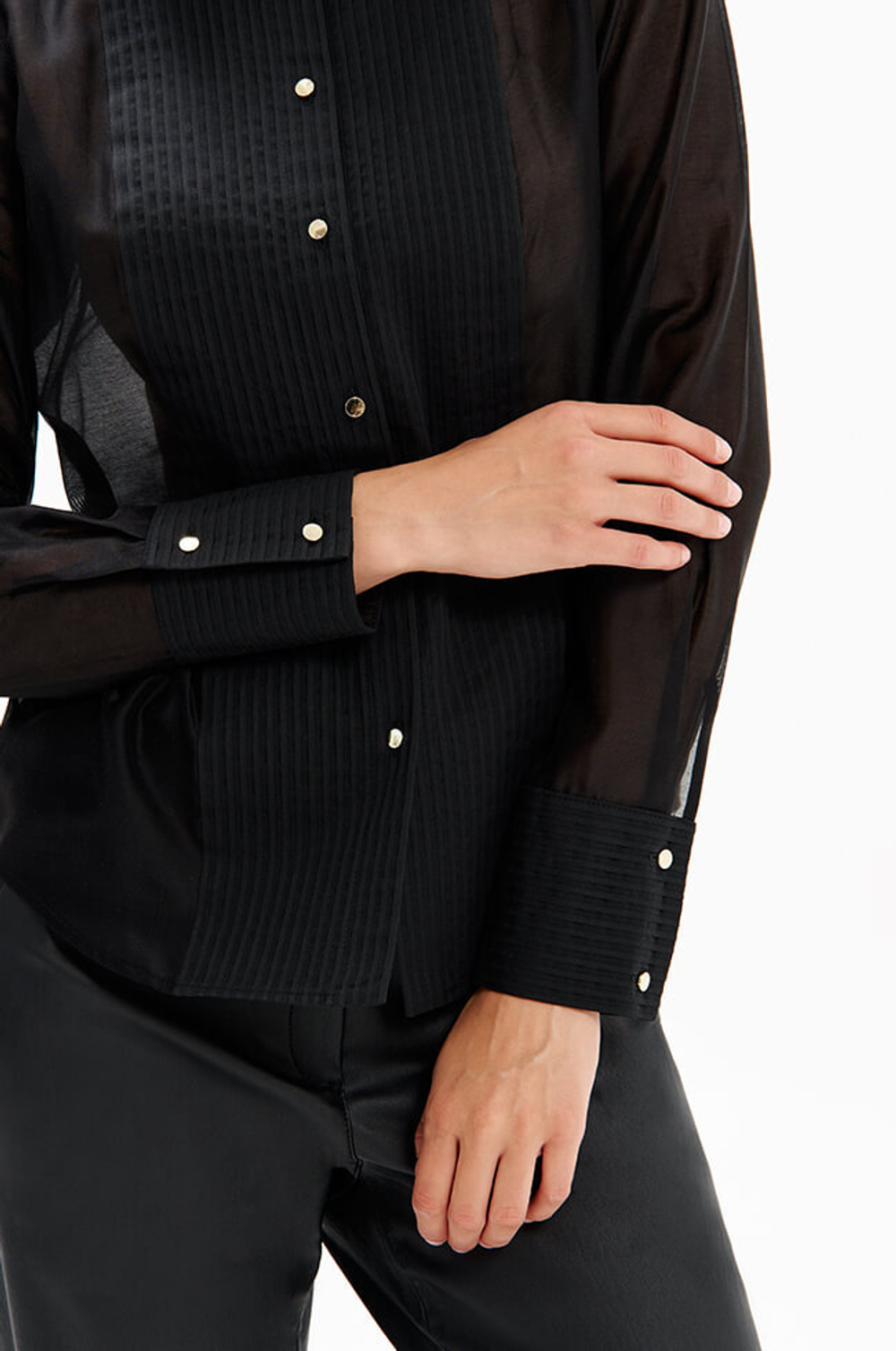 23363 Блузка женская (черный)