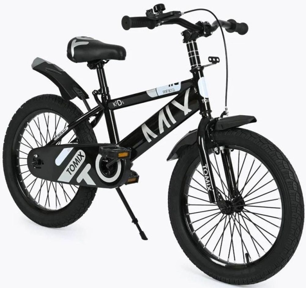Двухколёсный велосипед TOMIX Biker 18 черный, серый