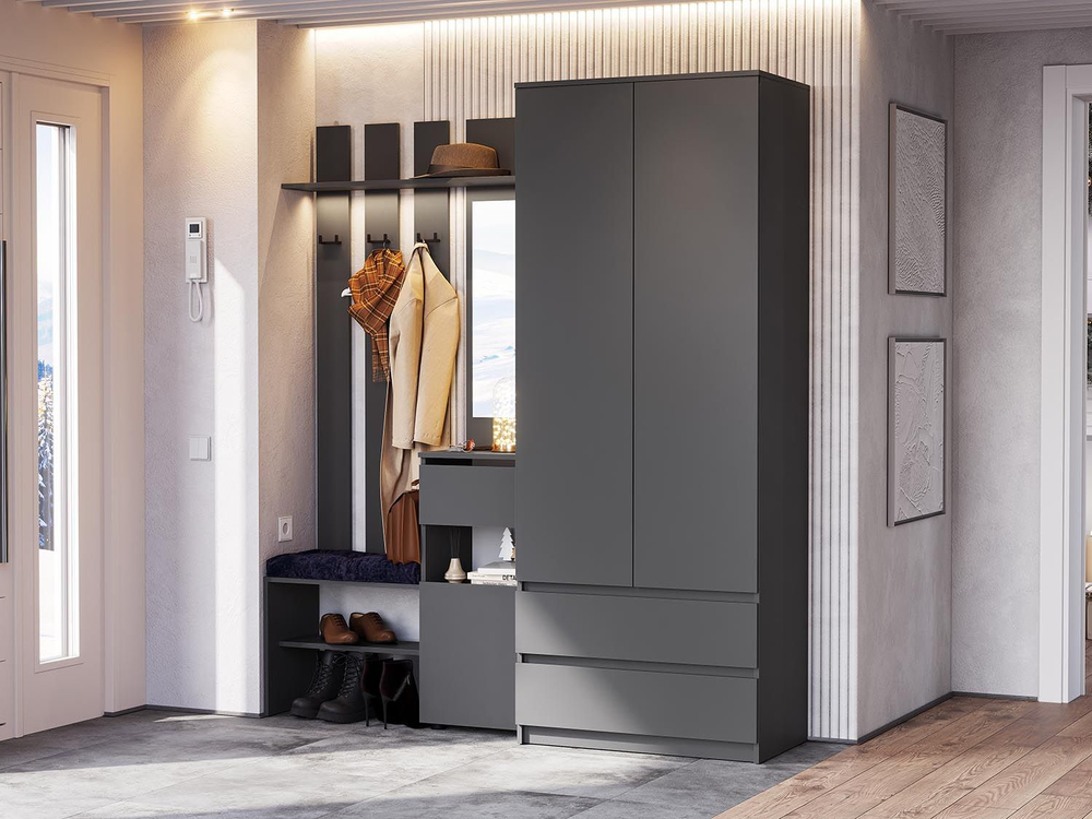 Прихожая Денвер 1 / Графит серый