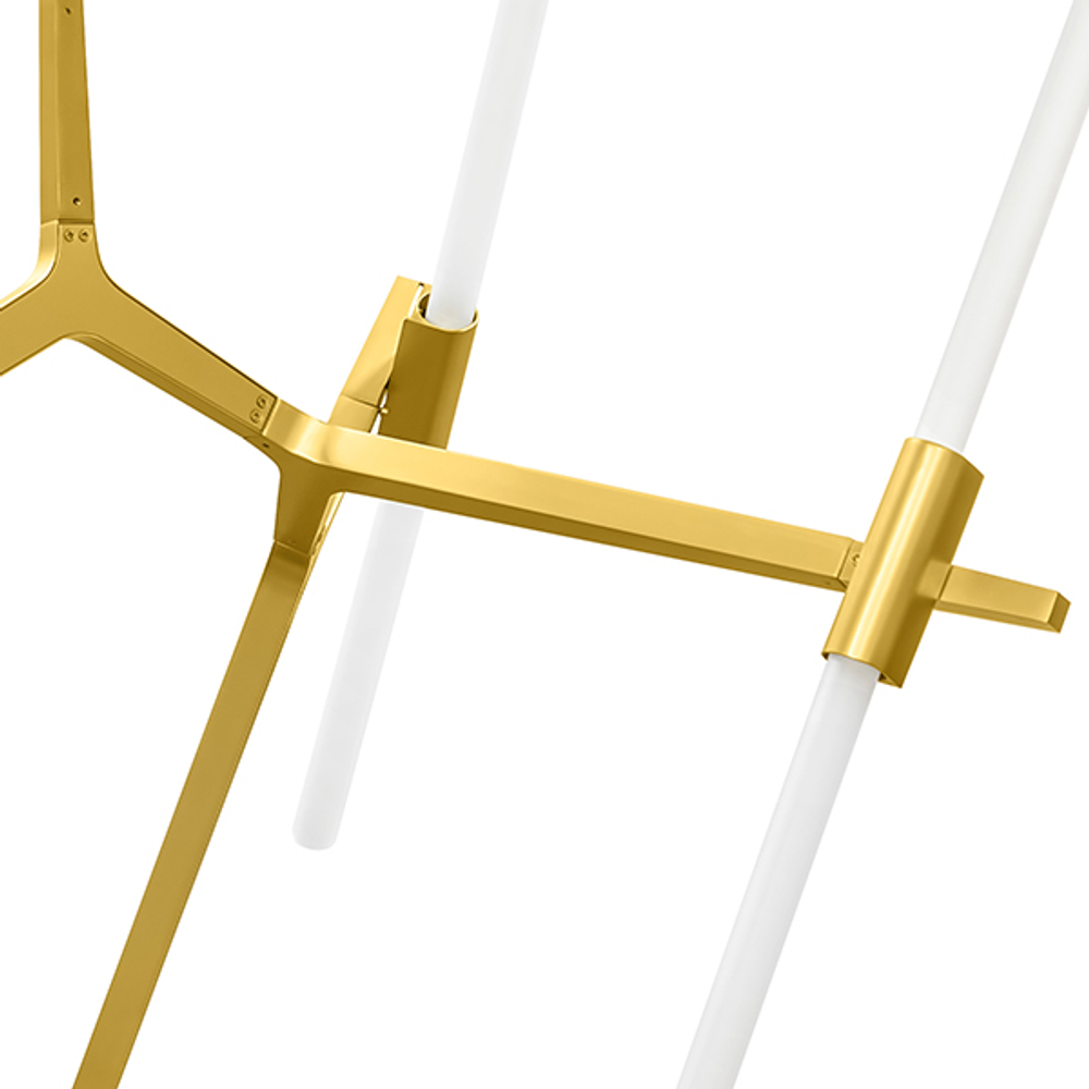 742103 Люстра STRUTTURA 10х6W (led) G9 ЗОЛОТО МАТОВЫЙ