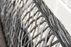 "Катания" обеденная группа плетеная на 4 персоны, цвет графит