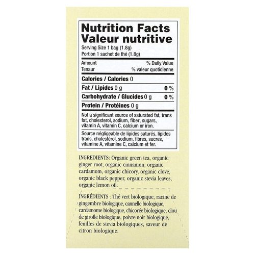 Uncle Lee's Tea, Imperial Organic, зеленый чай с лимоном, 18 чайных пакетиков, 32,4 г (1,14 унции)