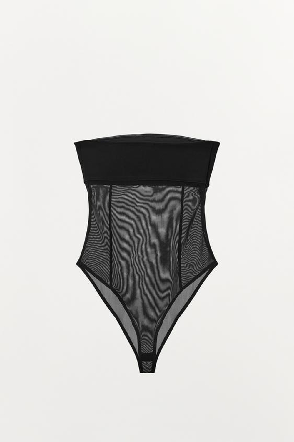 БОДИ С КОНТРАСТНЫМ ТЮЛЕВЫМ БАНДАЖОМ - ZARA