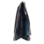 Мужской чёрный клатч портмоне из натуральной кожи на молнии с отделением для телефона GALIB 7M170