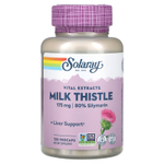 Solaray, Vital Extracts, расторопша, 120 растительных капсул
