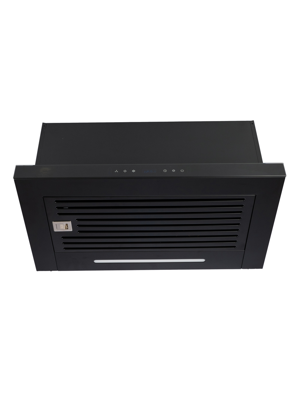 Вытяжка кухонная MACBI Perfa-60G-baf (BLACK) черный, D150мм, 1200м3/ч, полновстраиваемая, мотор 230Ватт, стекло 60см, сенсорное управление + управление жестами