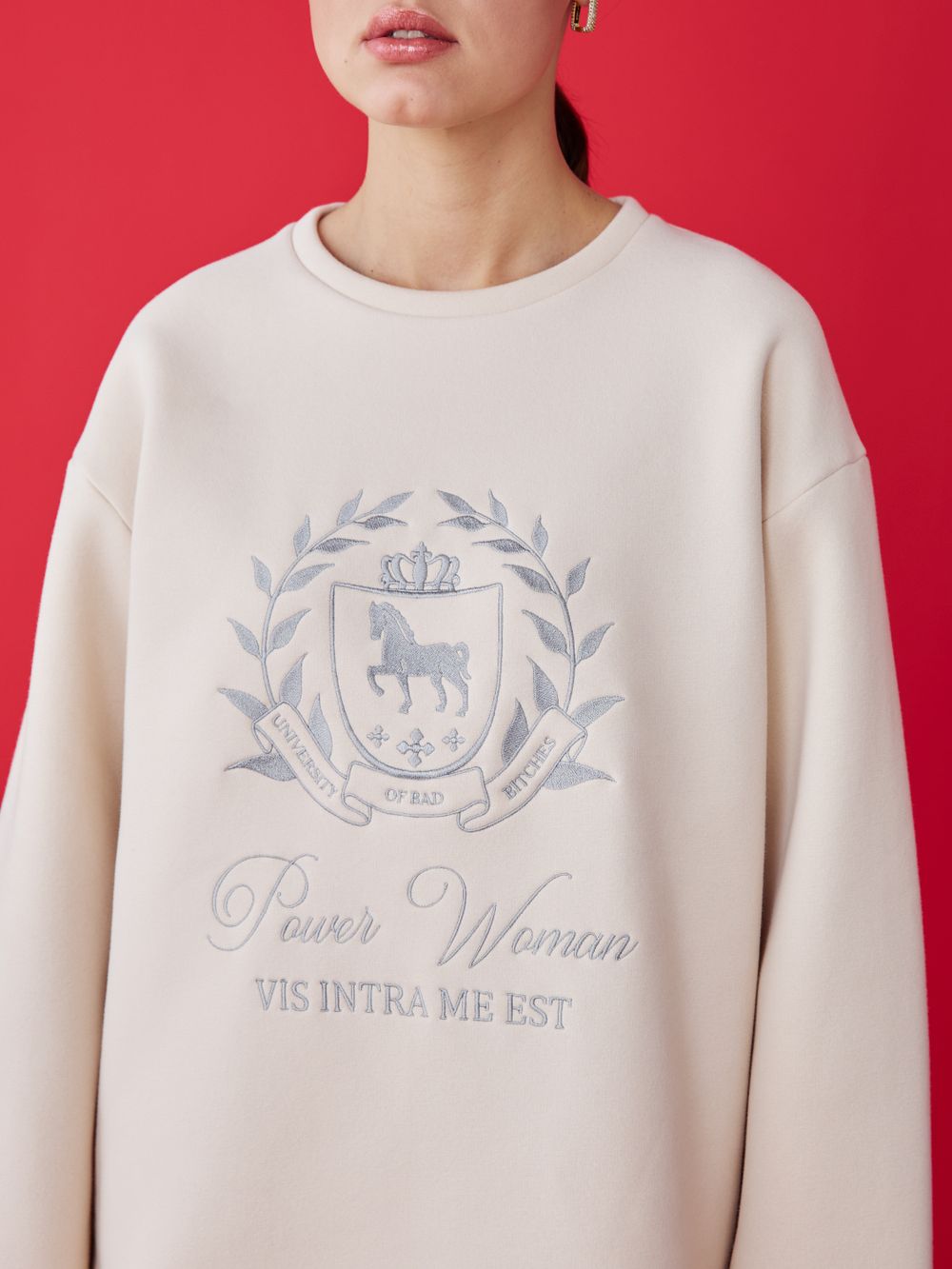 СВИТШОТ UNIVERSITY PASTEL BEIGE