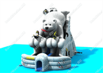 Большой надувной батут-горка "Мишка на севере"