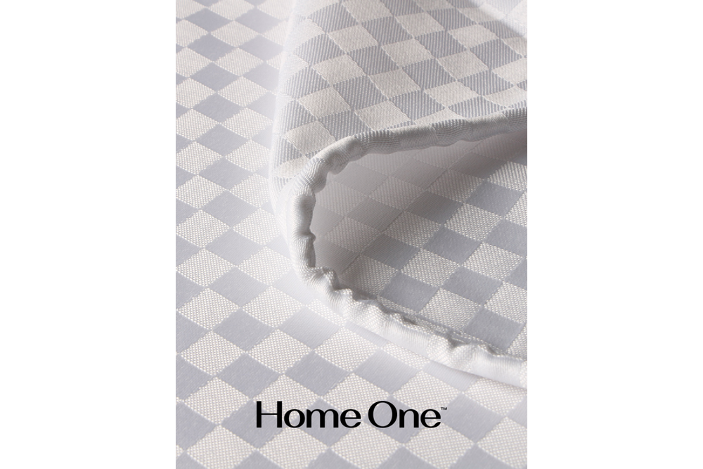 Штора для ванной Home One Checkered, 180х180, полиэстер, белый